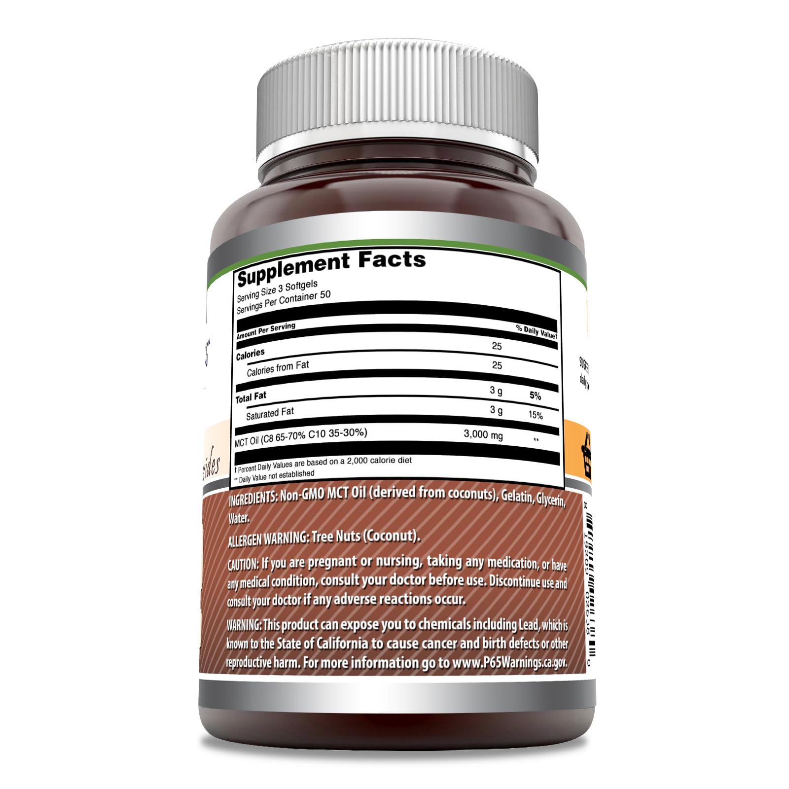 Amazing Formulas MCT Oil Supplement | 1000 Mg per Serving | Softgels | Non-GMO | Gluten-Free | Made in USA (1 Pack, 150 Count)