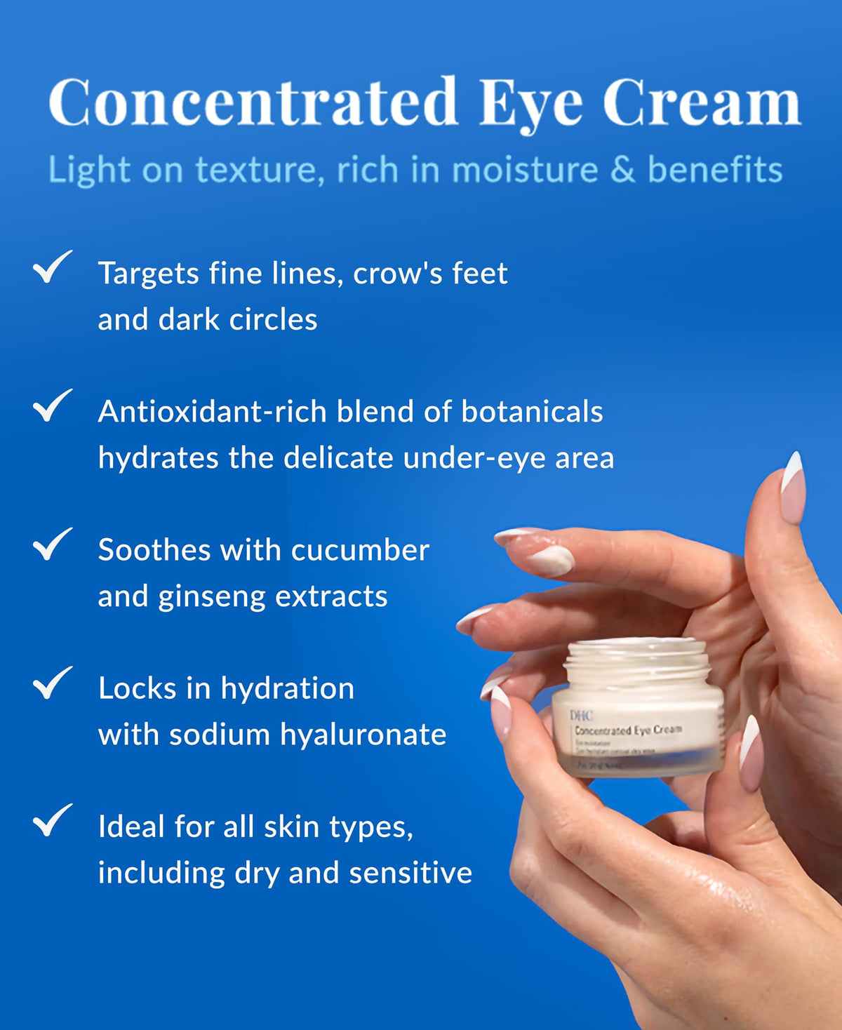 DHC Concentrated Eye Cream - Deep Hydration & Anti-Aging (0.7 oz)