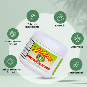 Raging Kakapo Pain Relief Cream - Sore Muscles, Joint Pain & Aches - Odor Free, Non-Greasy Pain Cream - Histamine Dihydrochloride, Capsaicin, Emu Oil & More - 4 oz. Jar Raging KakapoBuy Supplements Australia