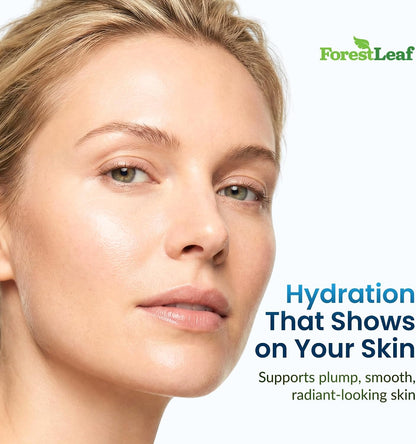 ForestLeaf Hyaluronic Acid Supplements - 100mg High Bioavailable Dietary Hyaluronic Acid Powder Capsules + 50mg VIT C - Supports Skin Hydration, Joint Lubrication, Anti-Aging, Hair & Nails - 120 Caps