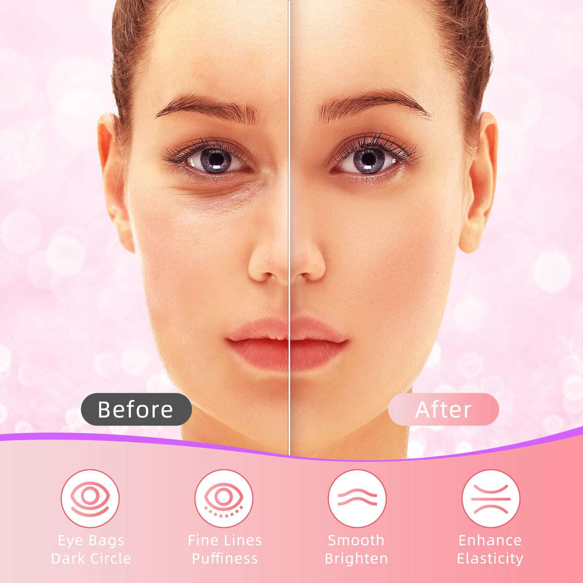 USTELIR Rose Under Eye Patches - 40 Pairs - Soothing Eye Masks for Dark Circles, Puffy Eyes & Wrinkles