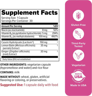 Redd Remedies Peaceful Mama - Designed for Women in All Stages of Life - with Lactium, Lemon Balm, and Ginger Root - 30 Servings