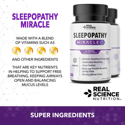 Real Science Nutrition Offers Sleepopathy Miracle to Provide Relief for Difficulty Breathing, Loud snoring, and Morning Headaches