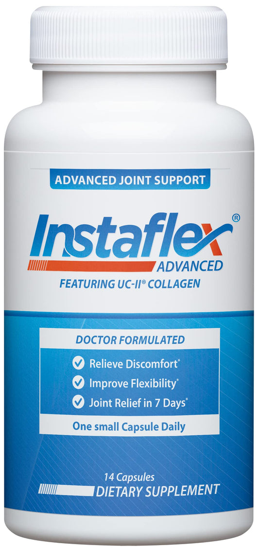 Instaflex Advanced Joint Support - Doctor Formulated Joint Relief Supplement, Featuring Collagen & 5 Other Joint Discomfort Fighting Ingredients - Capsule - 14 Count