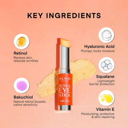 VELAMO ADVANCED Retinol Eye Stick (3g) - Renewing & Firming Under Eye Balm for Dark Circles, Puffiness & Wrinkles