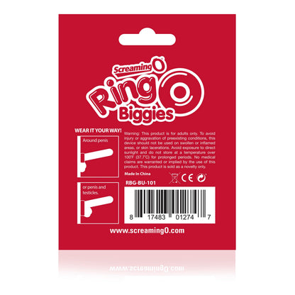 Screaming O Ringo Biggies,Blue - Iconic Award Winning Cock Ring, Disposable Cock Ring - Penis Ring, Increase Pleasure - Couple Sex Toys, Dick Ring for Mutual Pleasure