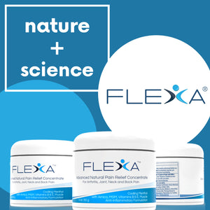 FLEXA Natural Relief Cream - Use on Muscles, Back, Neck, and Joints - with Arnica, Menthol, MSM, Ilex Leaf, and Tea Tree Oil - 3 Oz Jar FLEXABuy Supplements Australia