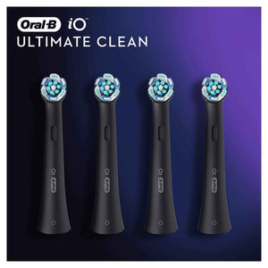 Oral-B iO Ultimate Clean Electric Toothbrush Head, Twisted & Angled Bristles for Deeper Plaque Removal, Pack of 4,