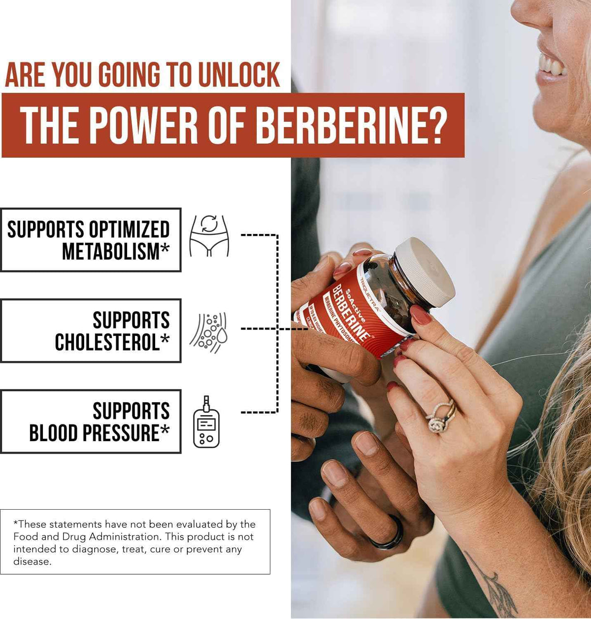 SoActive Berberine 550mg: 9.6X Higher Absorption, Clinically Studied, Optimized Phytosome - Supports Metabolism & AMPK Activation - Non-GMO, Soy-Free - Clinically Validated Dose - 60 Servings
