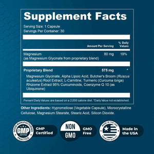 Nature’s NutriWave Alphacur - Natural Supplement with Magnesium, Alpha Lipoic Acid, Turmeric & CoQ10 - Non-GMO, 100% Natural, Made in the USA, GMP-Certified - 30 Capsules, 2 Month Supply