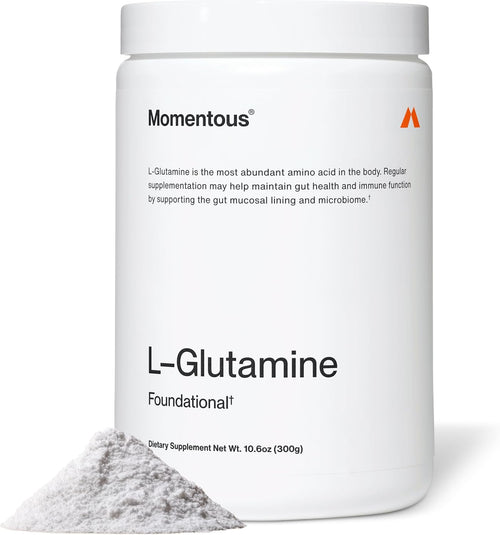 Momentous L-Glutamine Powder - Gut Health & Muscle Recovery Supplement - Boosts Exercise Performance & Immune Function - NSF Certified for Sport - 5 g - 60 Servings