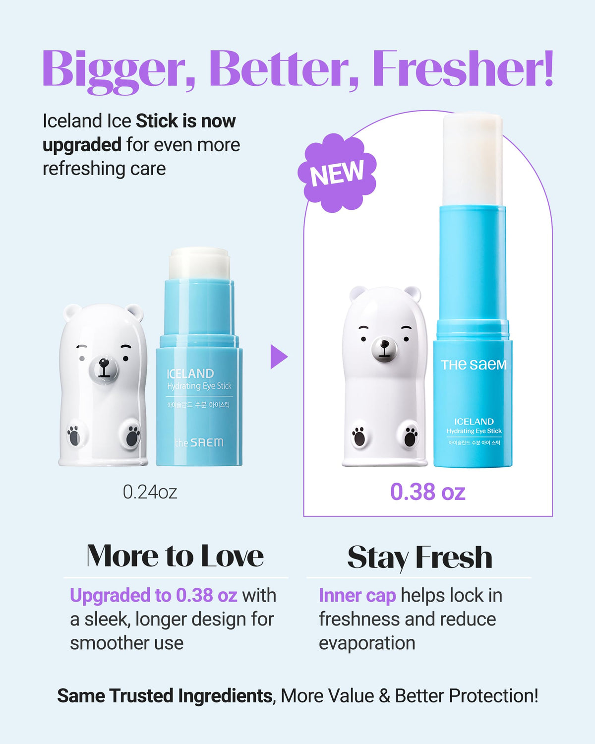 theSAEM Iceland Hydrating Eye Stick Bundle - Dual Action (2 Pack)
