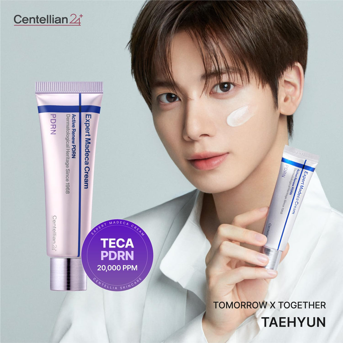 CENTELLIAN 24 Expert Madeca Cream Active Renew PDRN (Firming Cream, 1.69 fl oz) – Elasticity, Soothing & Hydrating Face Moisturizer with TECA-PDRN, Hyaluronic Acid & Glutathione, Korean Skin Care