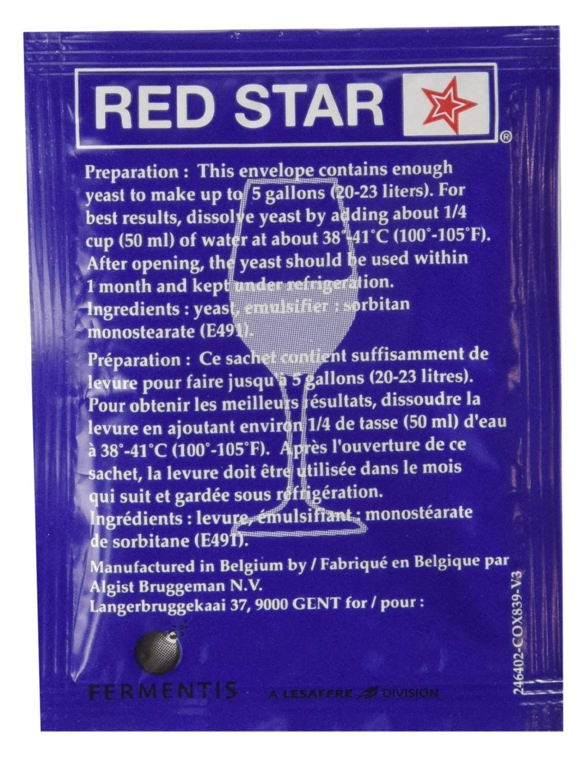 Red Star Premier Cuvee Yeast 10 Packets