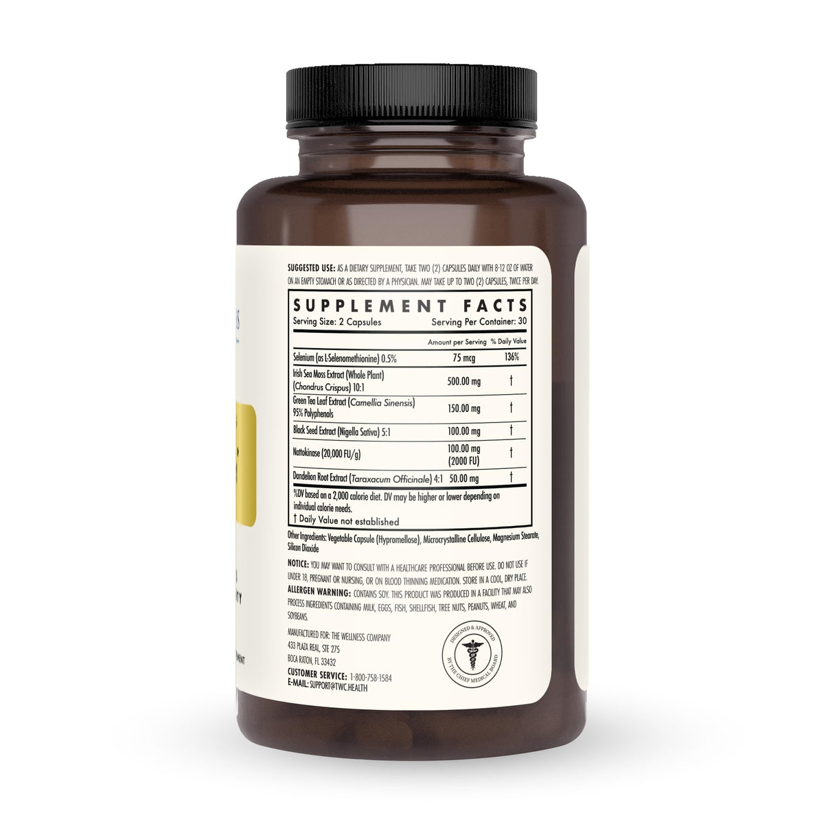 Spike Support - Nattokinase, Dandelion Root, Black Seed, Daily Detox, 120ct