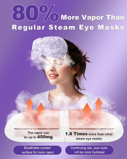 30 Packs Lavender Steam Eye Masks - Self-Heating Warm Compress for Dry Eyes