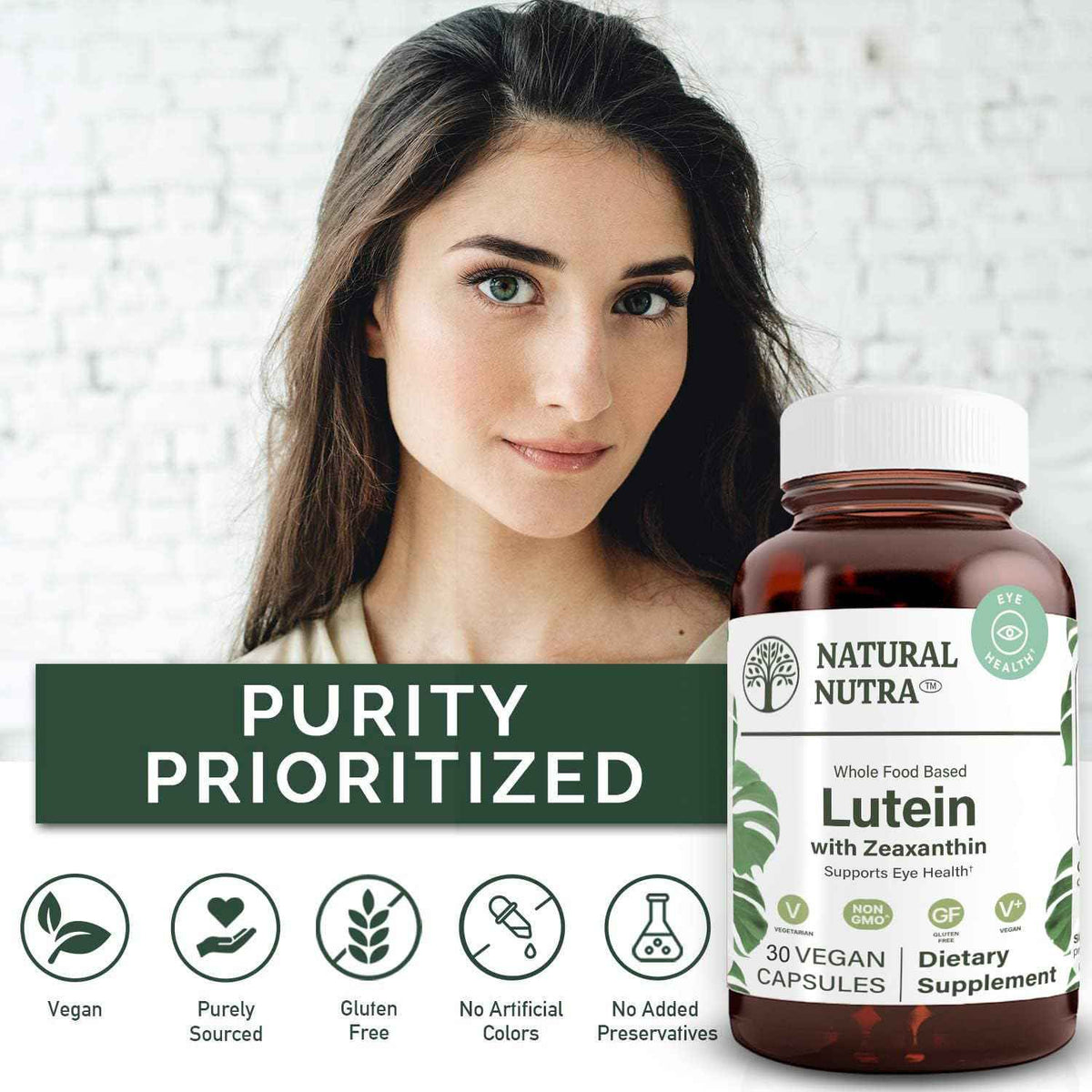 Natural Nutra Lutein & Zeaxanthin Supplement 20mg, 60 Capsules - Maintains Vision, Protects Cells in Eyes, Enhances Level of Zeaxanthin & Isomers, Supports Eye Health, Gluten-Free, Soy-Free
