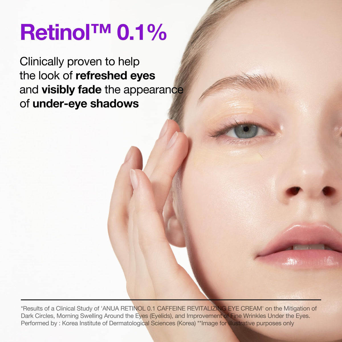 Anua Retinol 0.1 Caffeine Revitalizing Eye Cream – Hydrating Eye Cream for Dark Circles & Puffiness, Korean Skincare (1.05 fl oz)