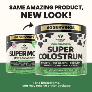 Immerge Health Super Colostrum Powder (60 Servings) – Premium Bovine Colostrum Supplement for Gut Health, Bloating & Immune Support – High IgG, 100% Grass Fed First Milking, Unflavored, Made in USA ImmergeHealth.comBuy Supplements Australia