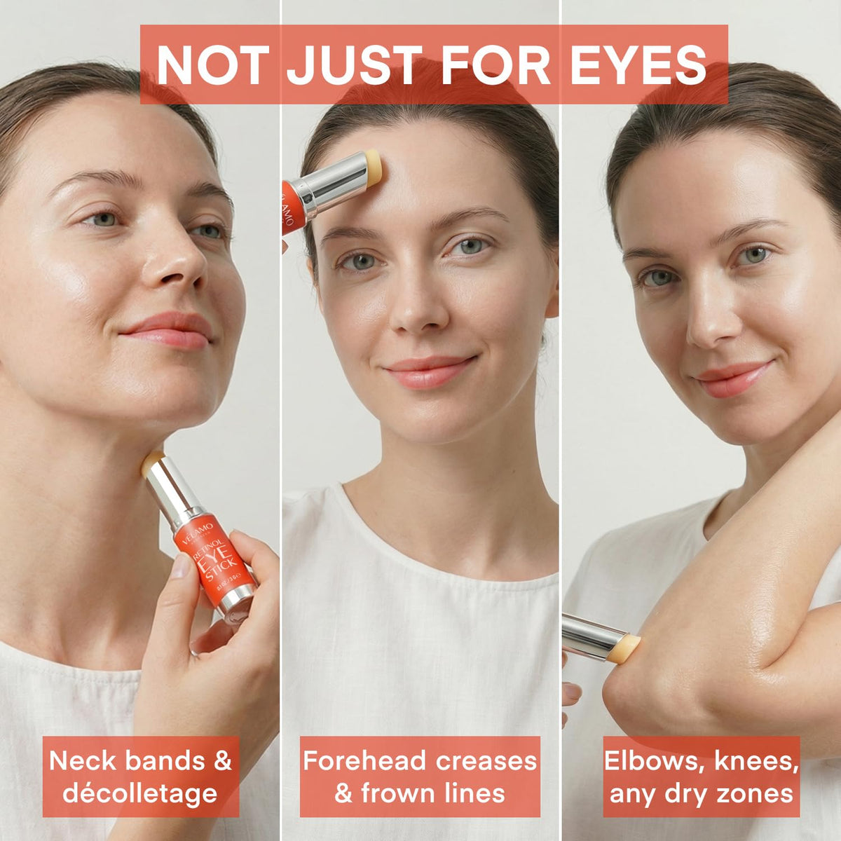 VELAMO ADVANCED Retinol Eye Stick (3g) - Renewing & Firming Under Eye Balm for Dark Circles, Puffiness & Wrinkles