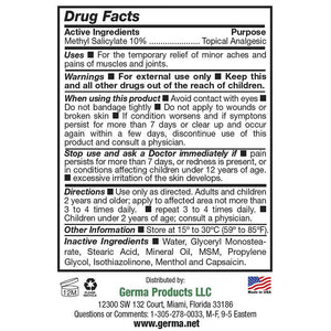Germa Liniment Udder Plus. Natural Topical Analgesic Ointment. Relief for Pain and Aches in Joints and Back. With Chile Extract. 6 oz GermaBuy Supplements Australia
