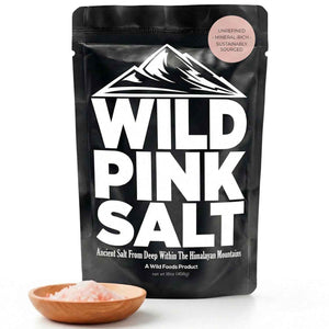 Wild Foods Pink Himalayan Salt, Fine Ground for Table and Cooking, 16 oz - 100% Real, Pure, Unrefined - Pink Himalayan Sea Salt with 80+ Minerals & Electrolytes, Small Batch, Ethically Sourced