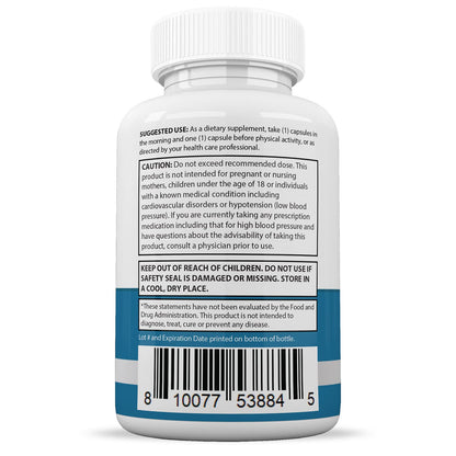 Justified Laboratories (5 Pack) Glucotrust Max 1295MG Formula Supplement Pills 300 cap
