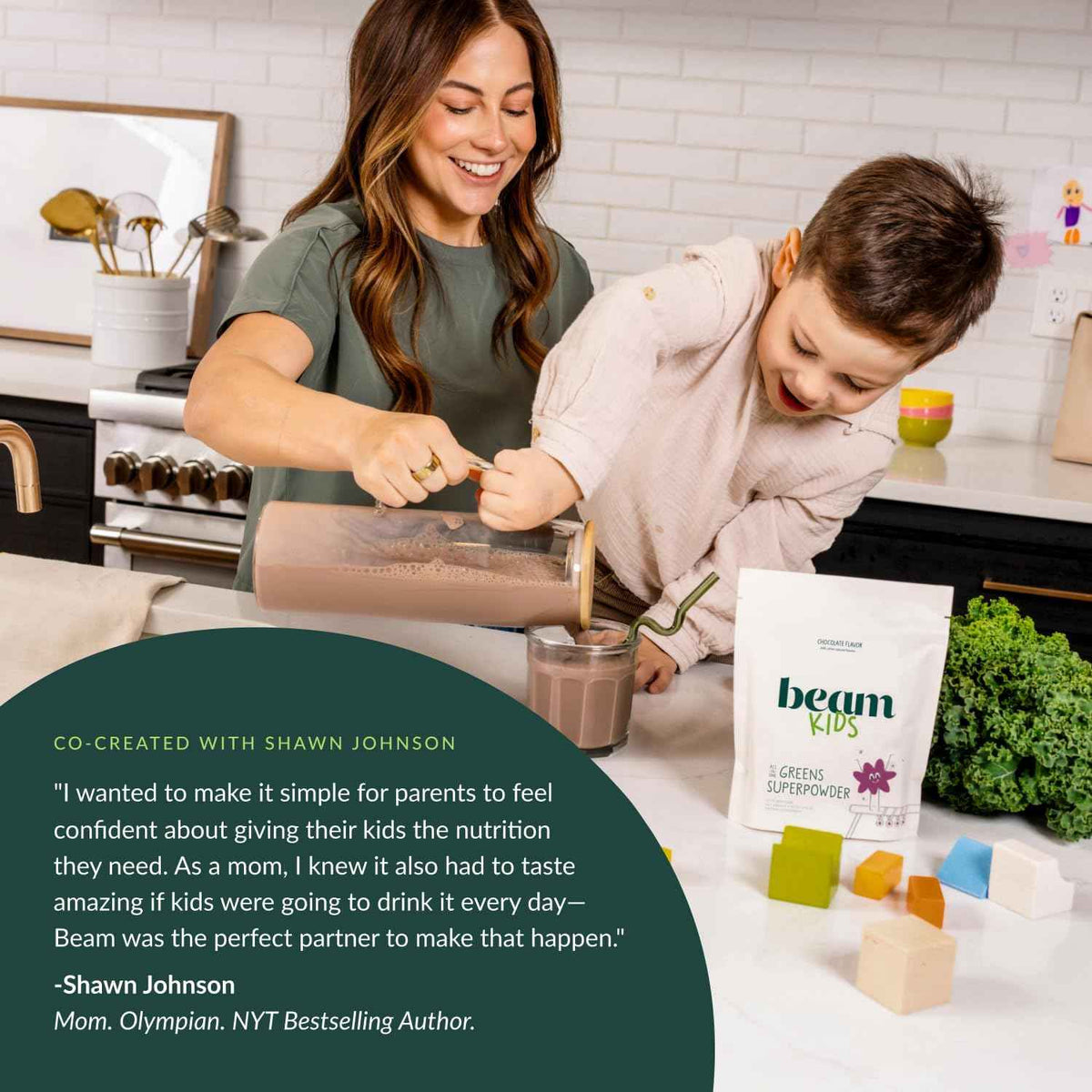 BEAM Glow & Kids Wellness Bundle, Hormone Support for Women with Inositol & Ashwagandha, Superfood Powder with Fruits & Veggies for Kids' Growth & Immune Health