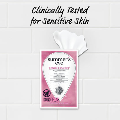 Summer's Eve Feminine Cleansing Wipes, Simply Sensitive, 16 Count, 3 Pack