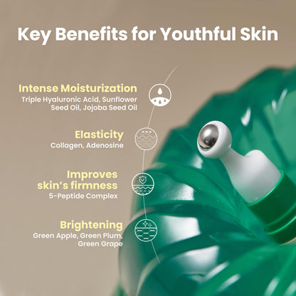 AXIS-Y Vegan Collagen Eye Serum (0.33 fl. oz) - K-Beauty Triple Hyaluronic Acid & Peptide Complex for Elasticity & Dark Circles