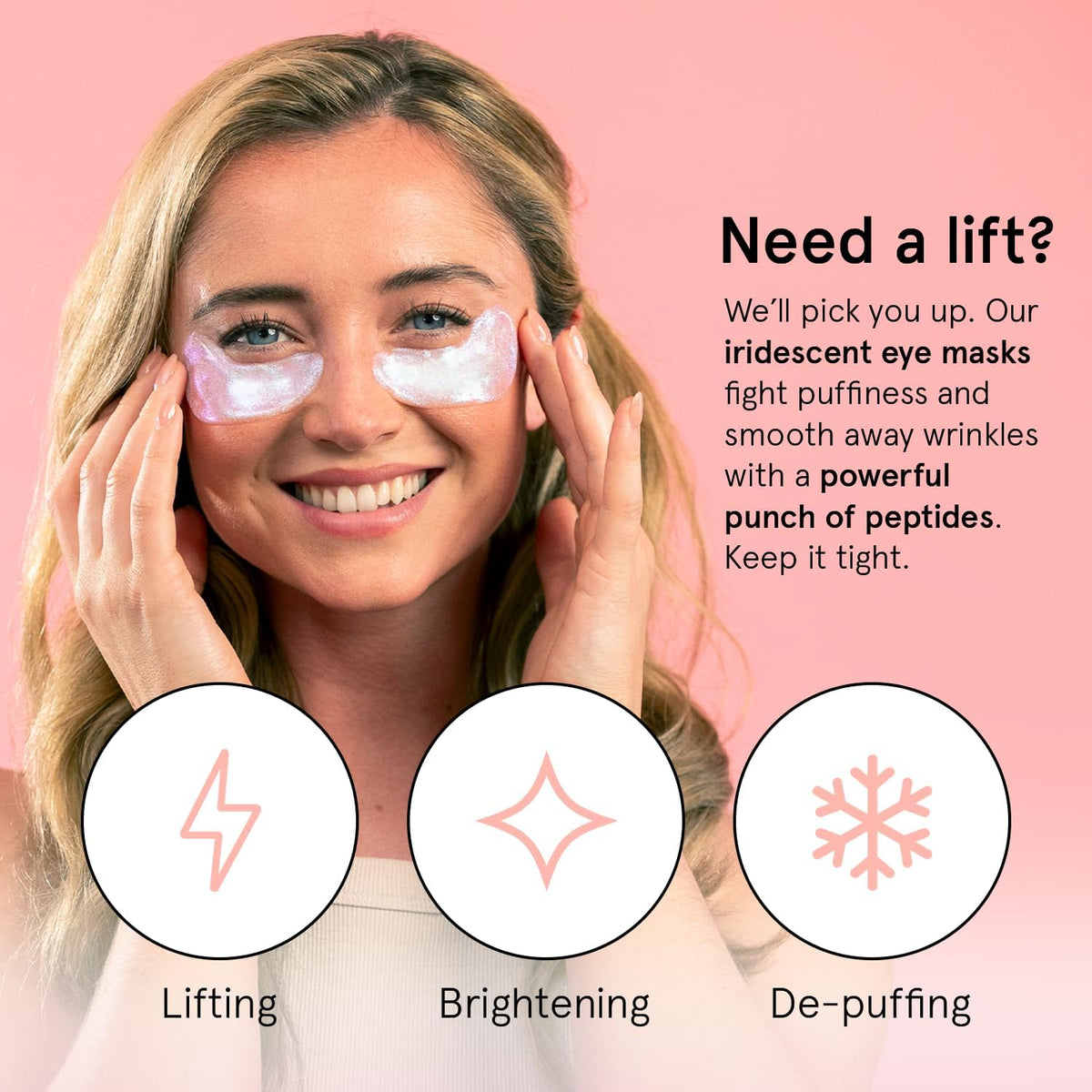 grace & stella Peptide & White Under Eye Patches - 24 Pairs - Firming Gel Masks with Niacinamide & Rice Extract