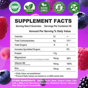 Magnesium Glycinate Gummies 400mg, Sugar Free Mаgnеsium Gummiеs for Adults with Magnesium Malate, Zinc, and Vitamin B6 for Sleep, Body Support and Relaxation, Non GMO, 60 Count-Multi-Flavor ArtDietistXBuy Supplements Australia