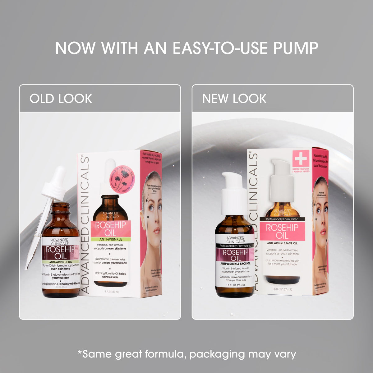 Advanced Clinicals Rosehip Oil Serum – Vitamin E & Botanical Infusion (52ml)