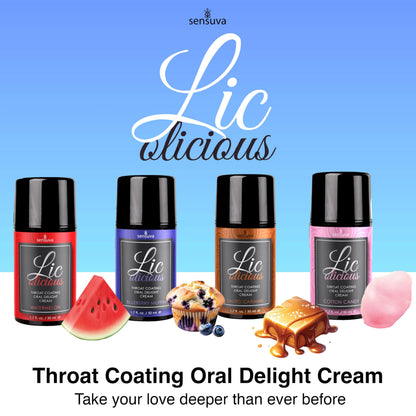 LIC-o-Licious Oral Delight Cream - Salted Caramel 1.7 fl.oz. (50ml) Bottle