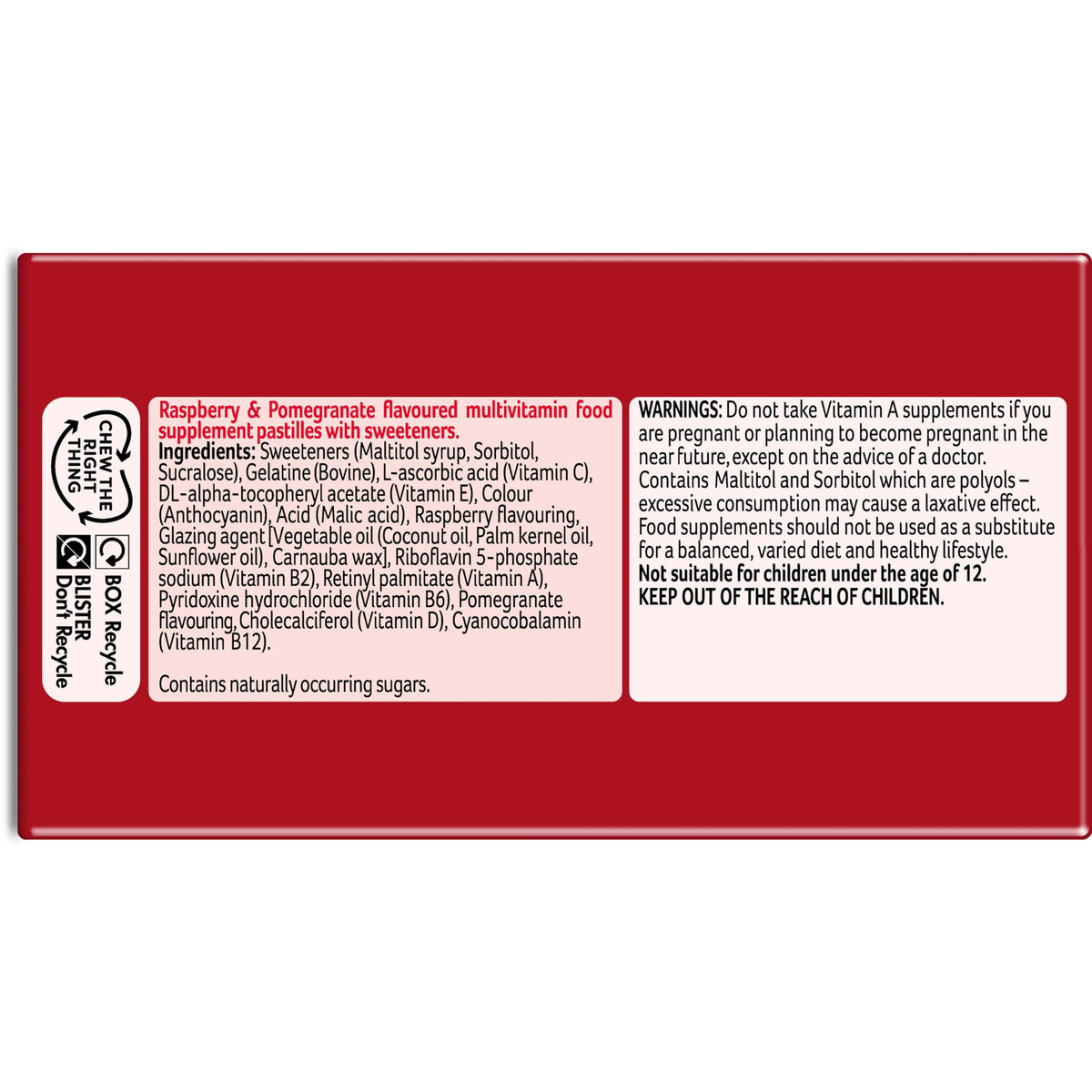 Bassetts Vitamins Adults Multivitamins, 60 Pastilles
