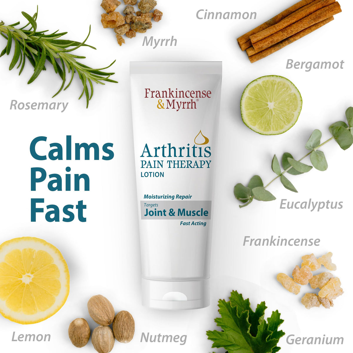 FRANKINCENSE & MYRRH Arthritis Pain Therapy Lotion, Dr Approved 3oz, 2 Pack