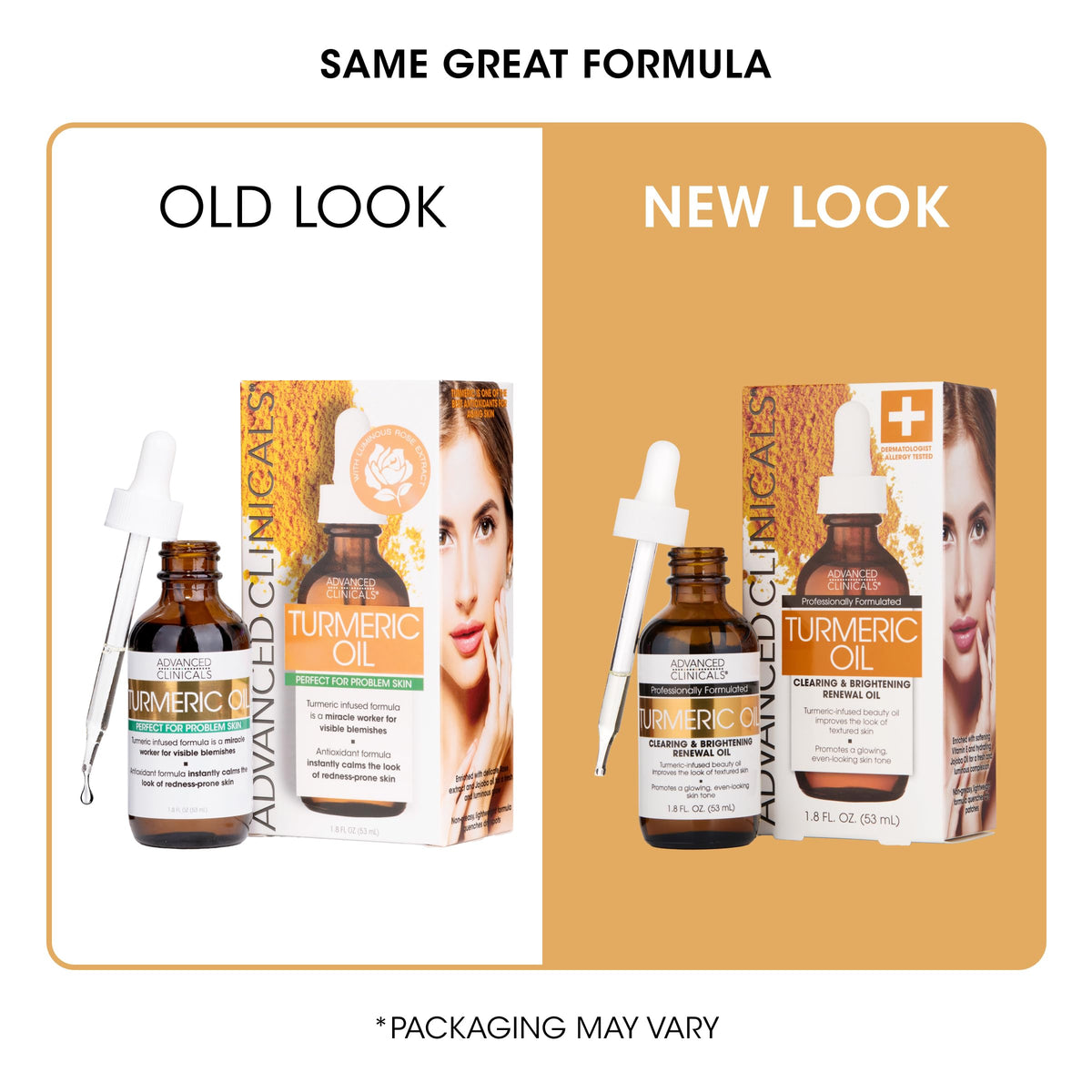 Advanced Clinicals Turmeric Oil Serum – Antioxidant Glow Duo (52ml x 2)
