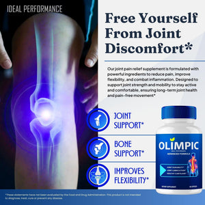 Olimpic Capsules, Advanced Joint Support Supplement Pills for Mobility and Comfort - Maximum Strength, Official Olim Pic Joint Support All Natural Formula, Premium Olim-Pic Reviews (2 Pack) IDEAL PERFORMANCEBuy Supplements Australia
