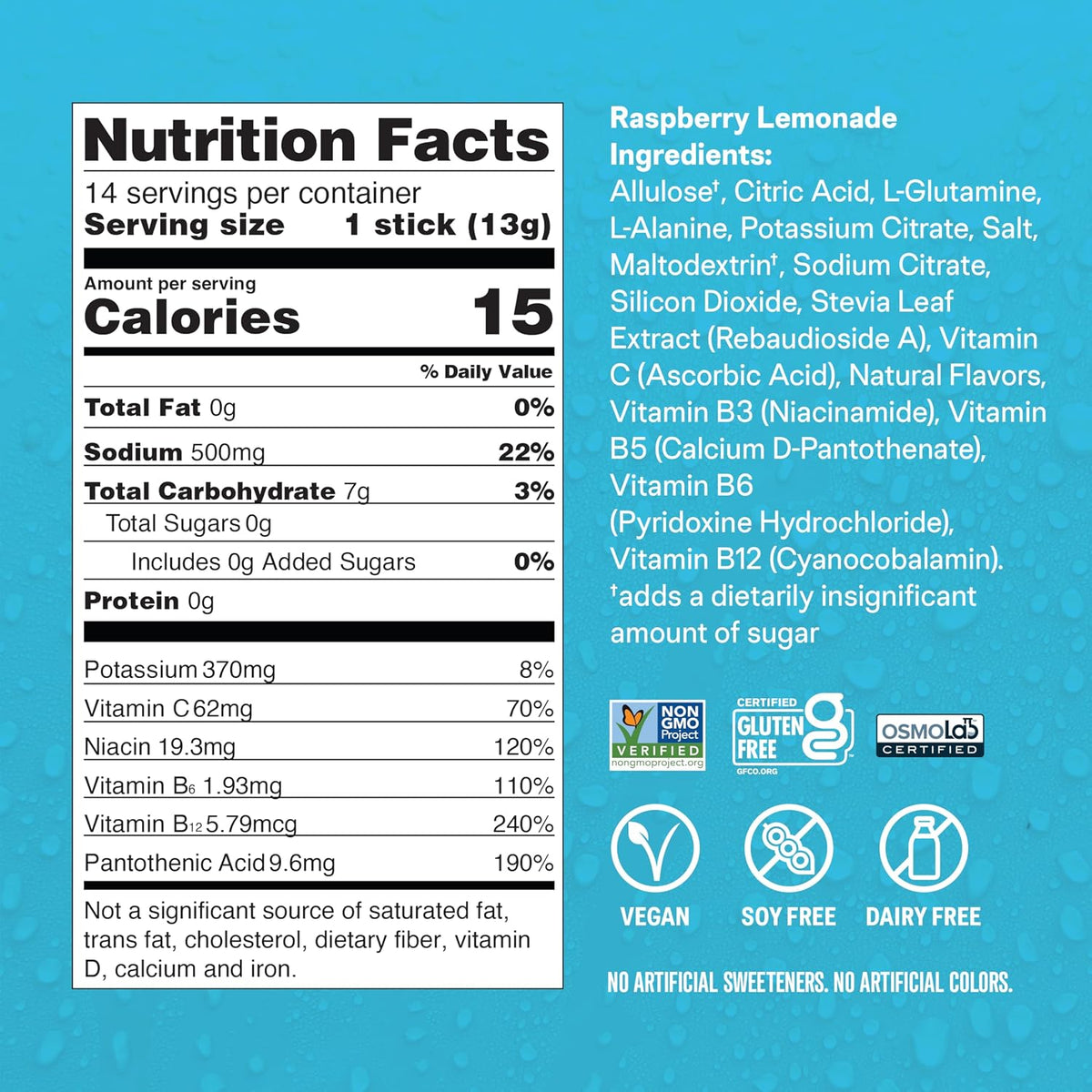 Liquid I.V. Hydration Multiplier Sugar-Free - Classics - White Peach + Raspberry Lemonade - 2 Pack (14 Servings)