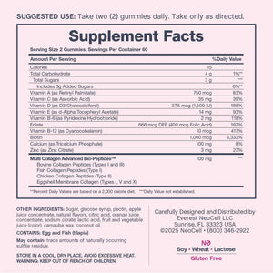 NeoCell Women's Multi Gummy with Collagen | 120 Gummies | Essential Vitamins & Minerals | Berry Flavor Supplement NeoCell