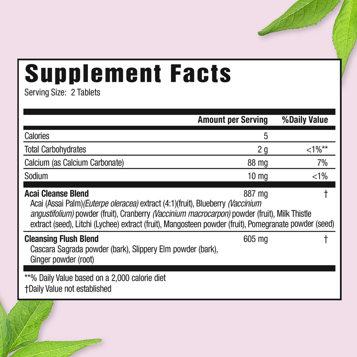 Applied Nutrition 14-Day Acai Berry Cleanse - 56 Tablets, Pack of 5 - Weight-Loss Support Flush + Milk Thistle - 140 Total Servings