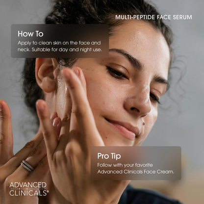 Advanced Clinicals Multi Peptides Serum – Collagen Support & Hydration (52ml x 2)