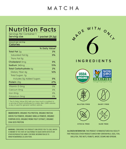 Truvani Organic Plant Based Protein Powder - Strawberry - 10 Servings - Vegan - 20g Pea Protein - Single Serving Travel Packets - Keto - Gluten & Dairy Free - Low Carb