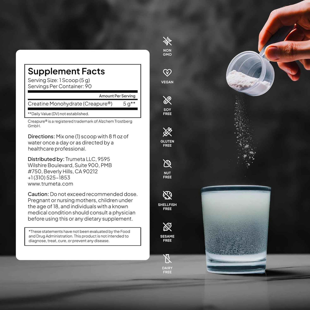 Pure Creapure Creatine Monohydrate Powder, Unflavored, Micronized - Maximize Muscle Growth, Strength & Recovery, Raw Creatina Monohidratada Supplement. 90 Days Supply