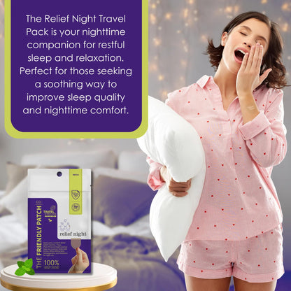 Relief Night Patch - 8 Pack Arnica, White Willow Bark, Melatonin, Ashwagandha for Soreness for Sleep Patches for Women and Men
