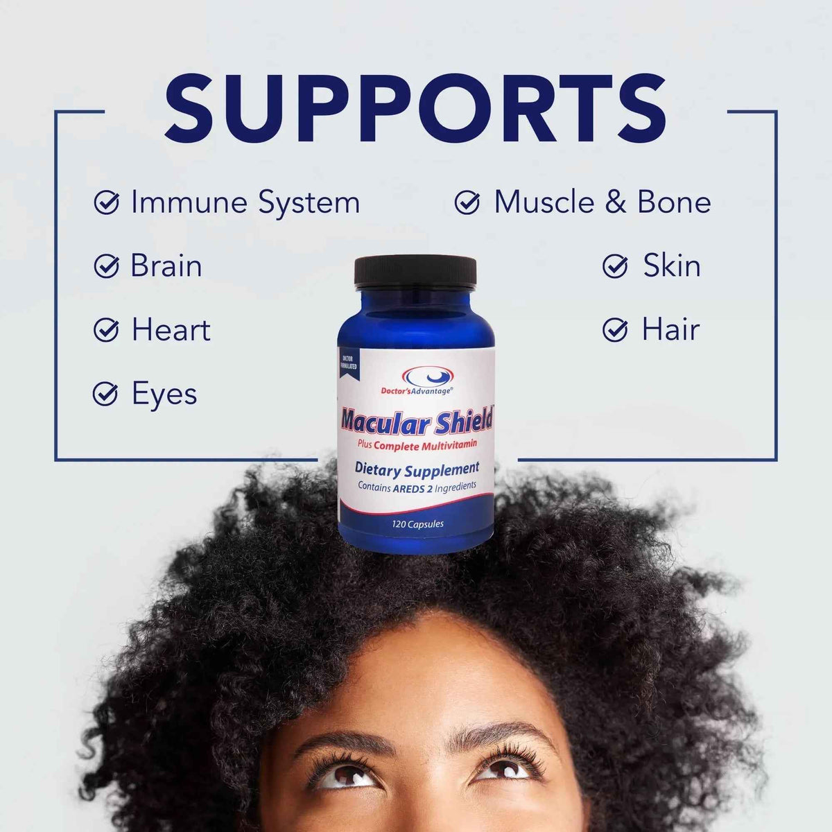 Doctor’s Advantage Macular Shield Eye Vitamins Plus Multivitamin - 120 Capsules, 30-Day Supply - Lutein and Zeaxanthin Supplements