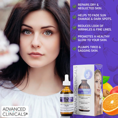 Advanced Clinicals Age-Defying Duo – Hyaluronic Acid + Collagen Peptide (52ml x 2)