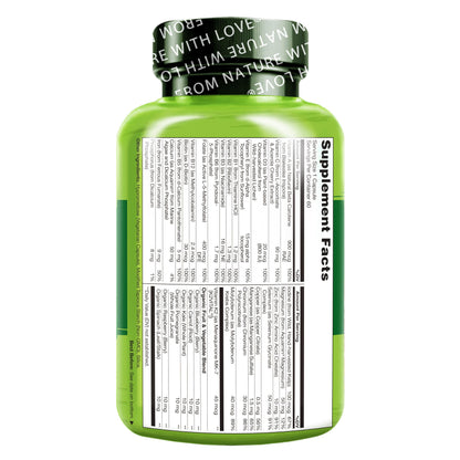 NATURELO One Daily Multivitamin for Women w/Vitamin B12, 60 Ct, Energy Support, Whole Food Daily Women Multivitamin Supplement, Nourish Hair/Skin/Nail, Non-GMO, No Soy, Gluten Free, 2 Month Supply