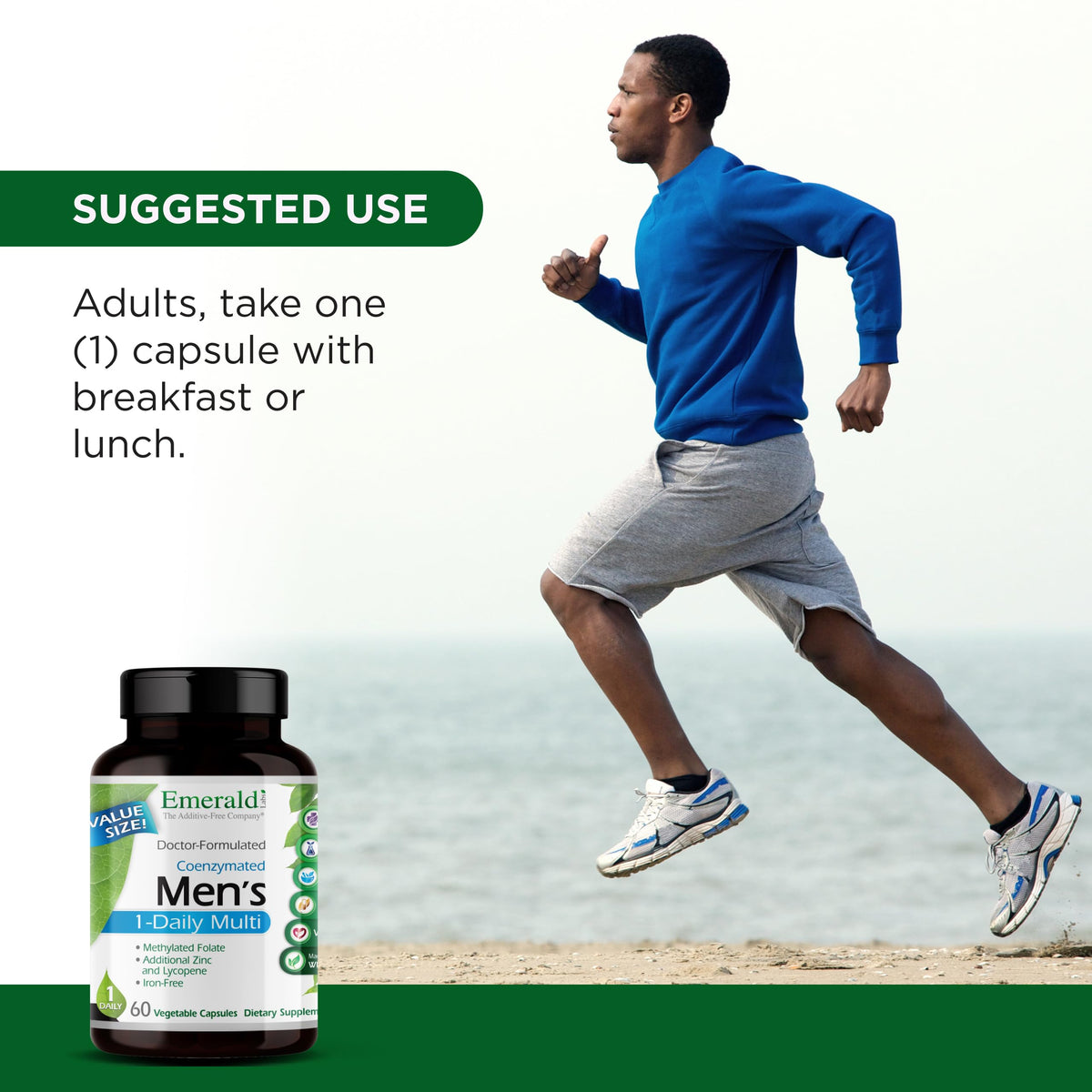 EMERALD LABS Men's 1-Daily Multi, 60 Capsules