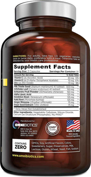OmniBiotics The Health Essentials Bundle Organic Turmeric Curcumin with Black Pepper Extract + Flora Revive Advanced Probiotics + Liver Reboot for The Necessary Daily Support Your Body Needs